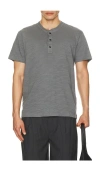 Rag & Bone Classic Flame Henley In Gray