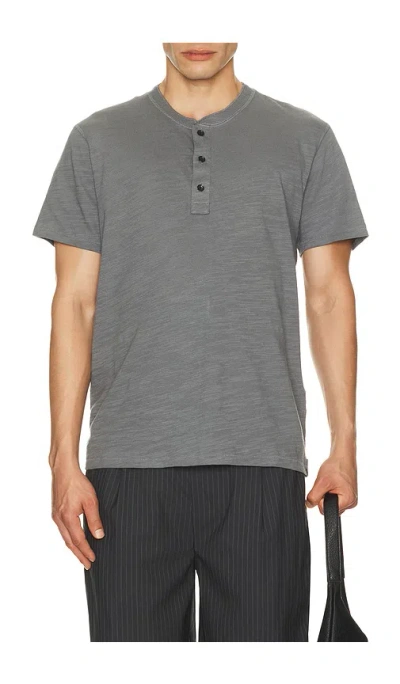 Rag & Bone Classic Flame Henley In Gray
