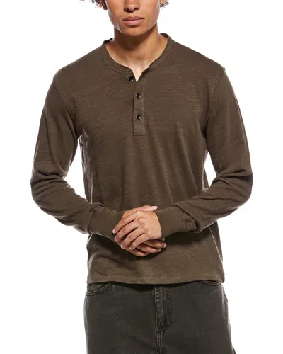 Rag & Bone Classic Flame Henley In Animal Print
