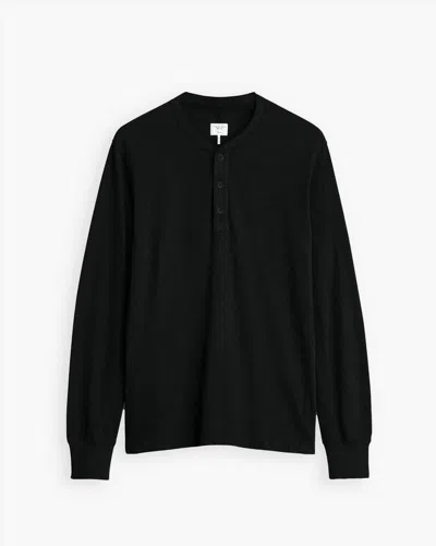 Rag & Bone Classic Flame Henley In Black