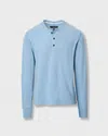 Rag & Bone Classic Flame Henley Tee In Blue