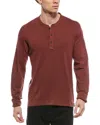 Rag & Bone Classic Flame Henley Tee In Brown