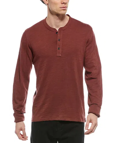 Rag & Bone Classic Flame Henley In Brown
