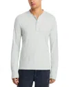 Rag & Bone Classic Flame Slub Cotton Henley In Blue