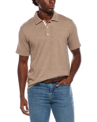 Rag & Bone Classic Flame Polo Shirt In Neutral