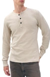 Rag & Bone Classic Flame Slub Cotton Henley In Gray