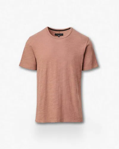 Rag & Bone Garment Dye Classic Pocket Tee Copper In Brown