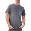 Rag & Bone Classic Flame Washed Slub Cotton T-shirt In Gray