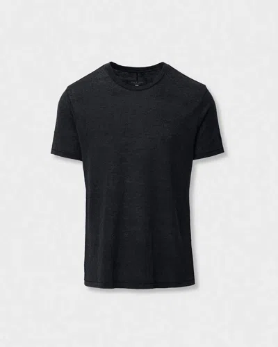 Rag & Bone Classic Linen T-shirt In Black