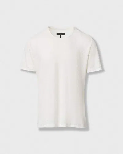 Rag & Bone Classic Linen Tee In White