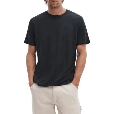 Rag & Bone Classic Linen T-shirt In Black