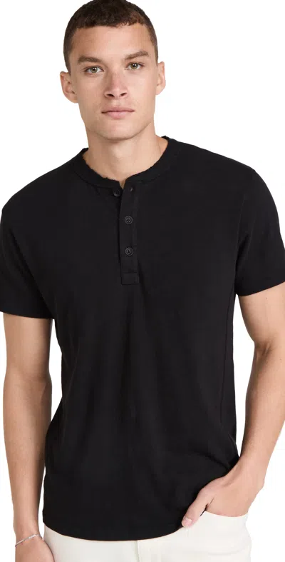 Rag & Bone Classic Slub Jersey Shirt In Black