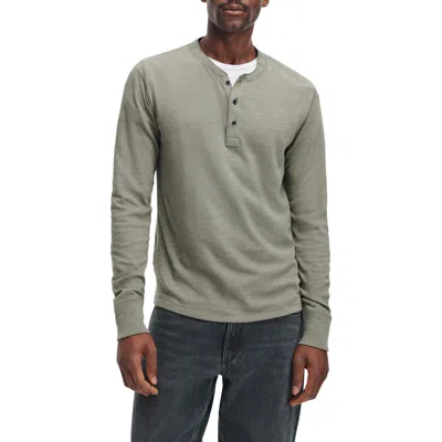 Rag & Bone Henley Long-sleeve Sweater In Gray