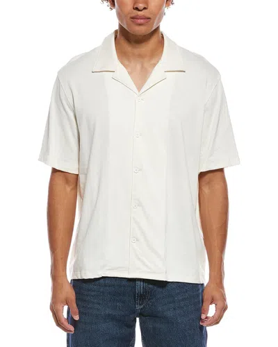Rag & Bone Classic Slub Button Down Shirt In White