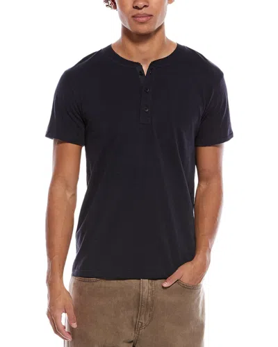 Rag & Bone Classic Slub Jersey Henley In Blue