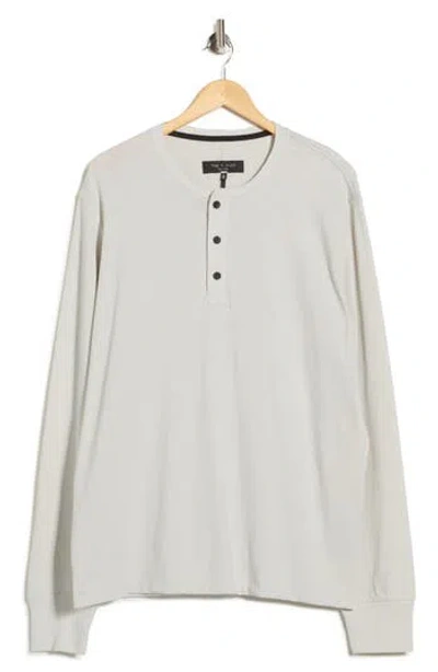 Rag & Bone Classic Slub Jersey Henley In Gray