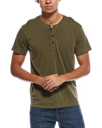 Rag & Bone Classic Slub Jersey Henley In Green