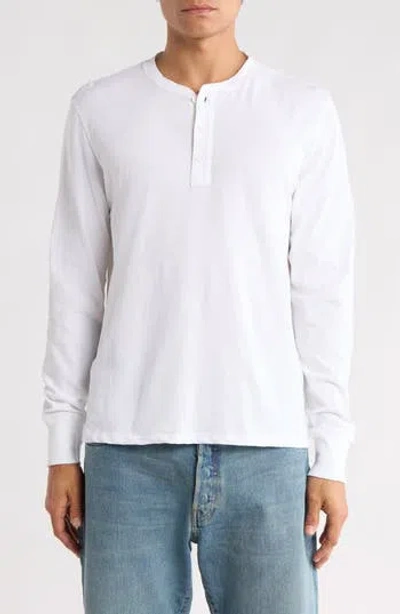 Rag & Bone Classic Slub Jersey Henley In White