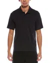 Rag & Bone Classic Slub Jersey Polo Shirt In Black
