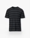 Rag & Bone Hemp Stripe Classic T-shirt In Black
