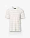 Rag & Bone Hemp Stripe Classic T-shirt In White