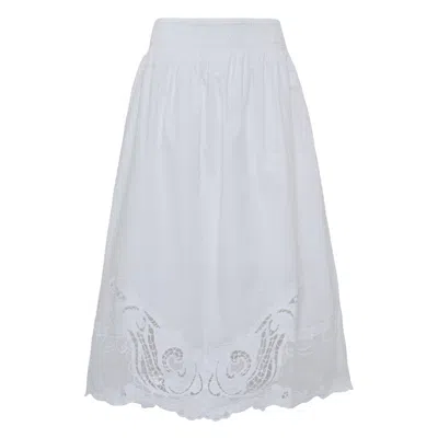 Rag & Bone Clem Lace Skirt In White