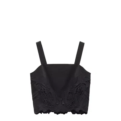 Rag & Bone Clem Lace Tank In Black