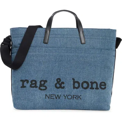 Rag & Bone Clinton Denim Twill Tote Bag In Blue