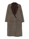 Rag & Bone Check-pattern Double-breasted Coat In Brown