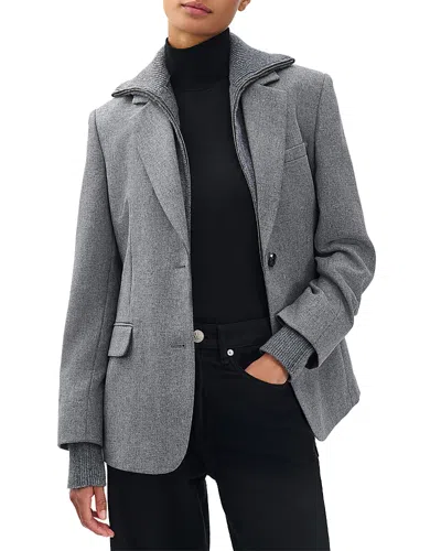 Rag & Bone Cody Knit Cuff Blazer In Gray