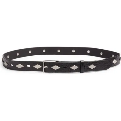 Rag & Bone Colin Studded Leather Belt In Black