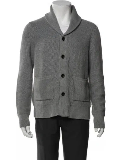 Pre-owned Rag & Bone Collar Long Sleeve Cardigan In Gray