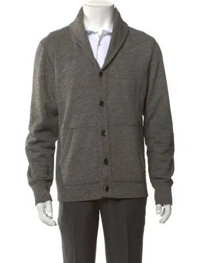 Pre-owned Rag & Bone Collar Long Sleeve Cardigan In Gray