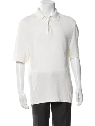 Pre-owned Rag & Bone Collar Short Sleeve Polo Sweater In Neutral