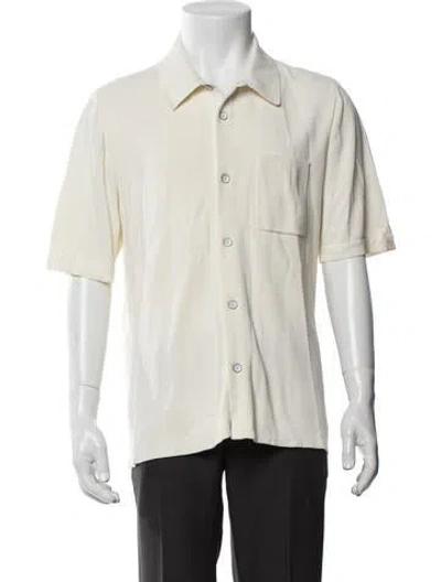 Pre-owned Rag & Bone Collar Short Sleeve Pullover In Neutrals