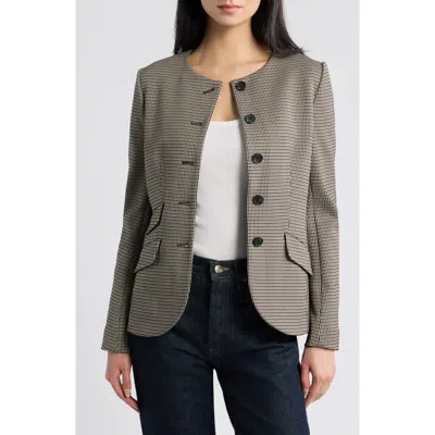 Rag & Bone Collarless Slade Ponte Jacquard Jacket In Multi