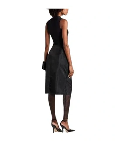 Rag & Bone Color-block Midi Skirt In Black