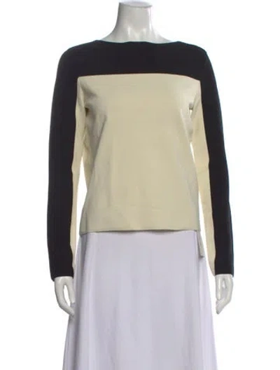Pre-owned Rag & Bone Colorblock Pattern Bateau Neckline Sweater In Neutral