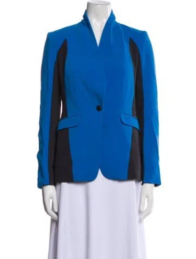 Pre-owned Rag & Bone Colorblock Pattern Blazer In Blue