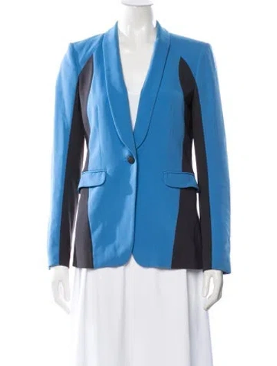 Pre-owned Rag & Bone Colorblock Pattern Blazer In Blue