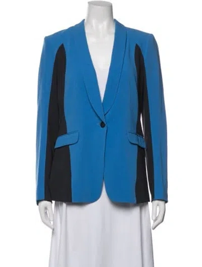 Pre-owned Rag & Bone Colorblock Pattern Blazer In Blue
