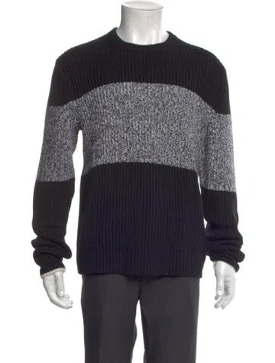 Pre-owned Rag & Bone Colorblock Pattern Crew Neck Pullover In Black
