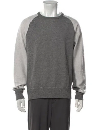 Pre-owned Rag & Bone Colorblock Pattern Crew Neck Pullover In Grey