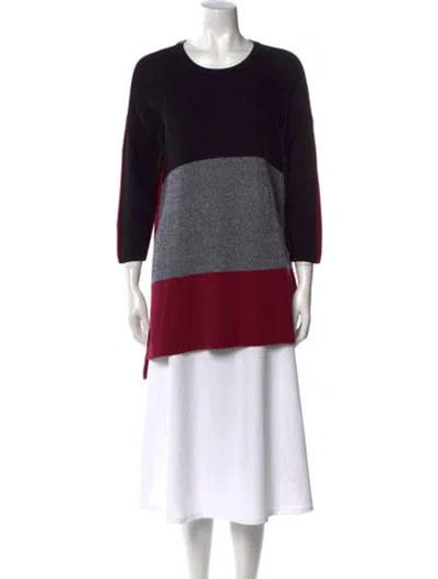 Pre-owned Rag & Bone Colorblock Pattern Crew Neck Sweater In Black