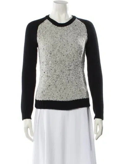 Pre-owned Rag & Bone Colorblock Pattern Crew Neck Sweater In Gray