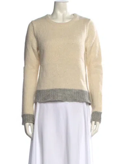 Pre-owned Rag & Bone Colorblock Pattern Crew Neck Sweater In Neutral