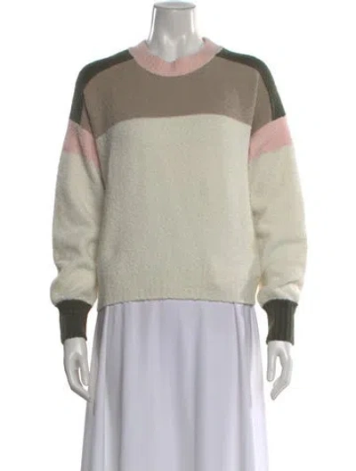Pre-owned Rag & Bone Colorblock Pattern Crew Neck Sweater In Neutral