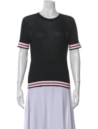 Pre-owned Rag & Bone Colorblock Pattern Crew Neck Sweater W/ Tags In Black