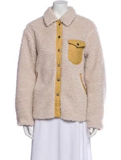Pre-owned Rag & Bone Colorblock Pattern Faux Fur Jacket In Neutral