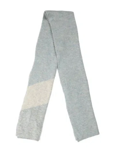 Pre-owned Rag & Bone Colorblock Pattern Scarf In Blue
